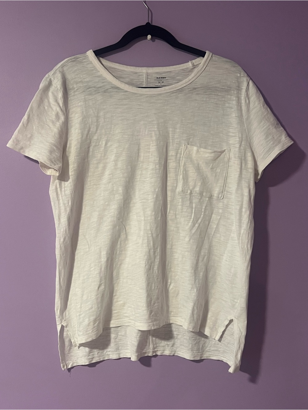 Old Navy White Pocket Boyfriend Tee